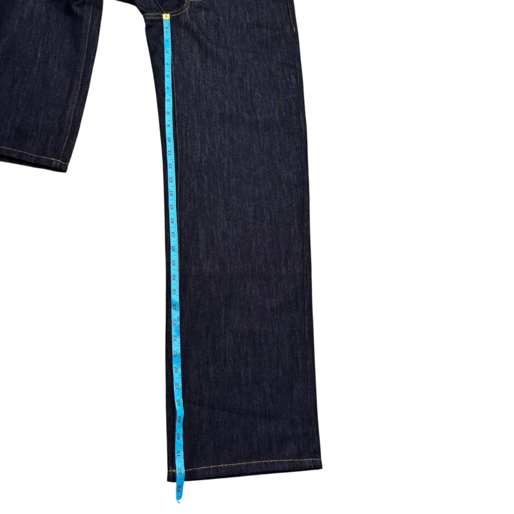 Anna Quan Finn Jeans Dark Indigo Relaxed Straight Leg Cotton Rigid Denim Size 2 - Picture 16 of 16